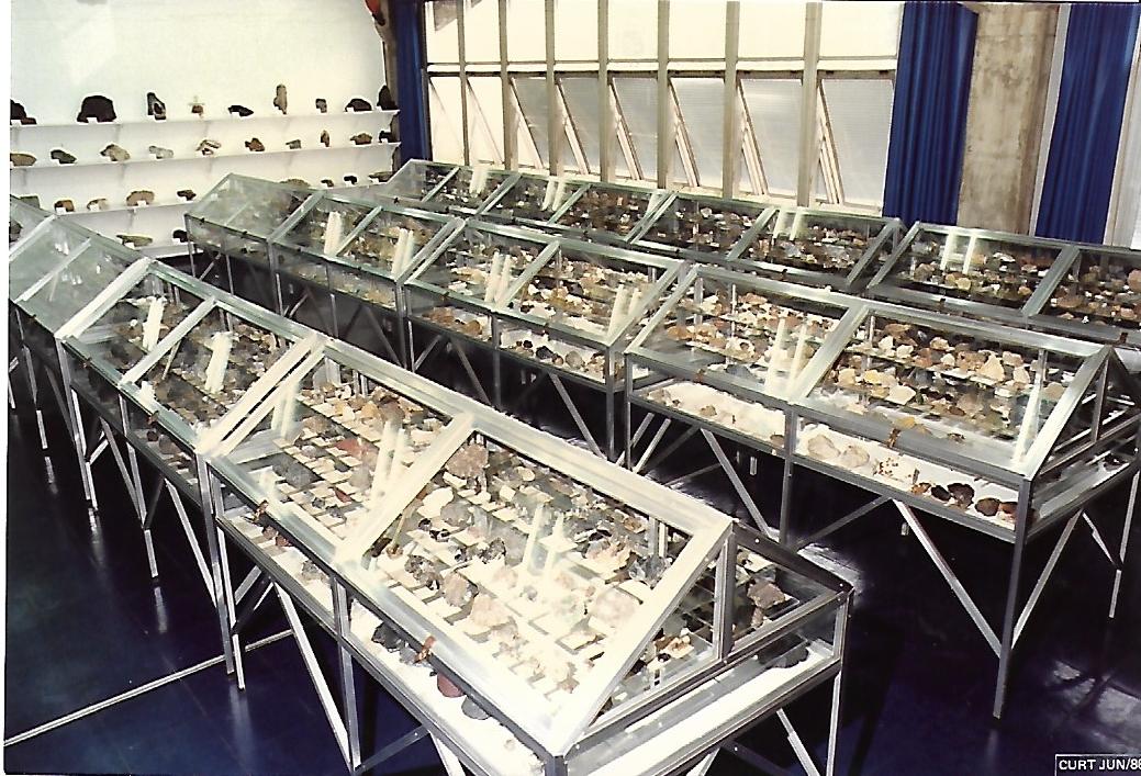 Parte da exposição do Museu no espaço do atual auditório A5 (1987-1991)